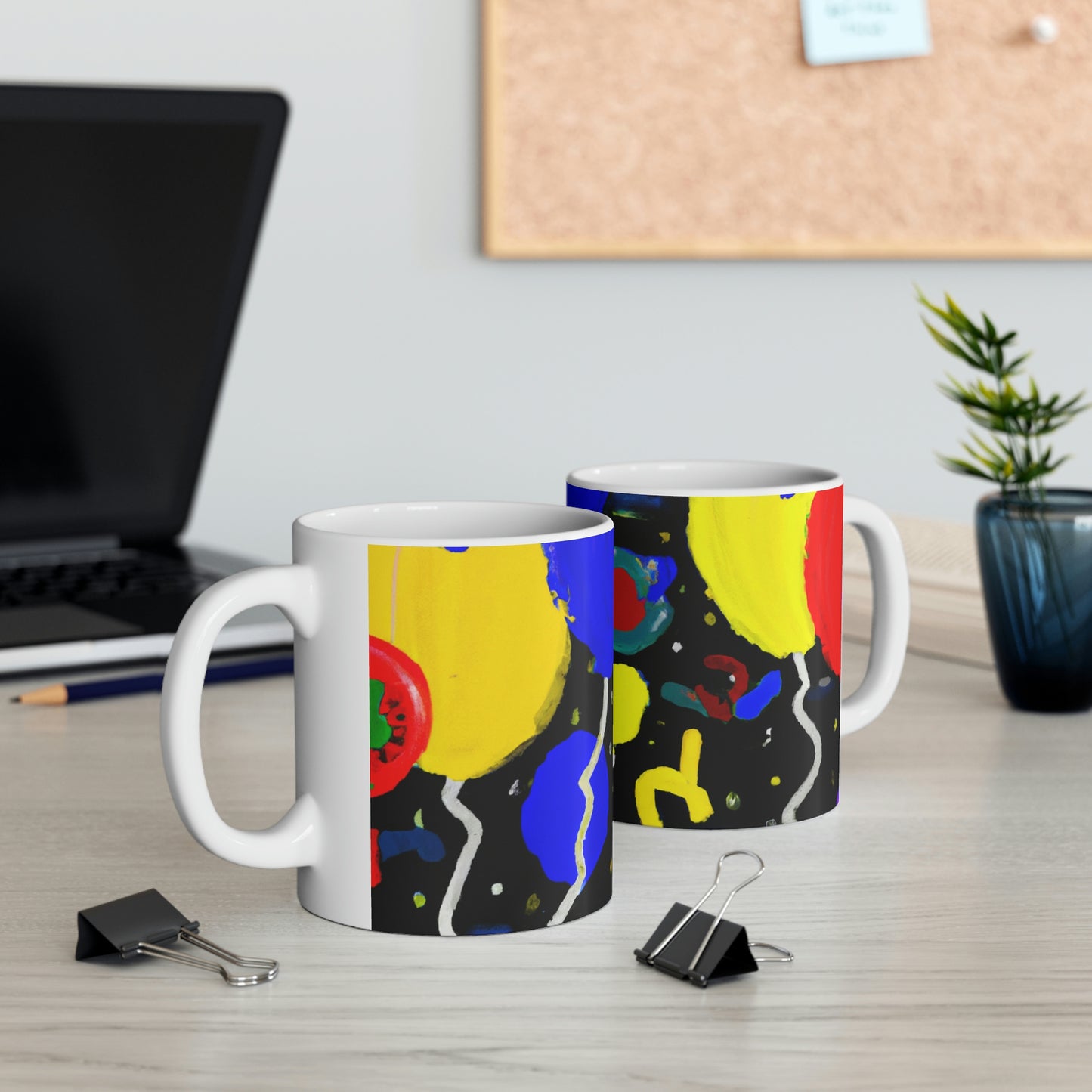 "A Starry Night Rainbow" - The Alien Ceramic Mug 11 oz