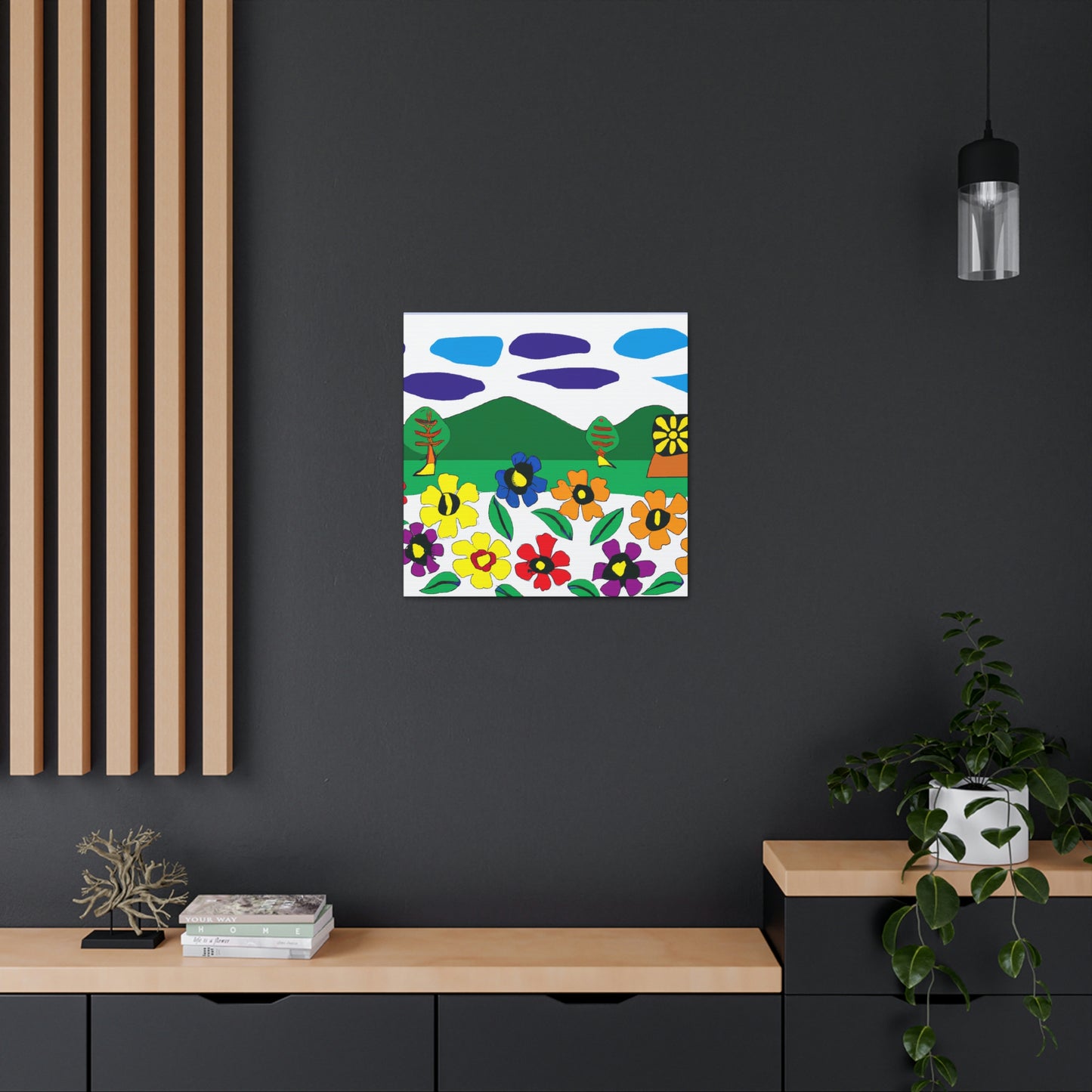 "Blooming Landscape: A Local Mural of Art and Nature" - Canvas