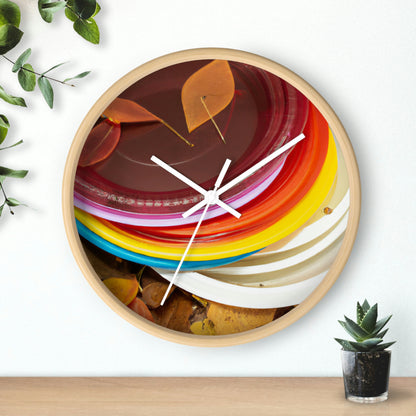 "Platos de esplendor de otoño" - El reloj de pared alienígena