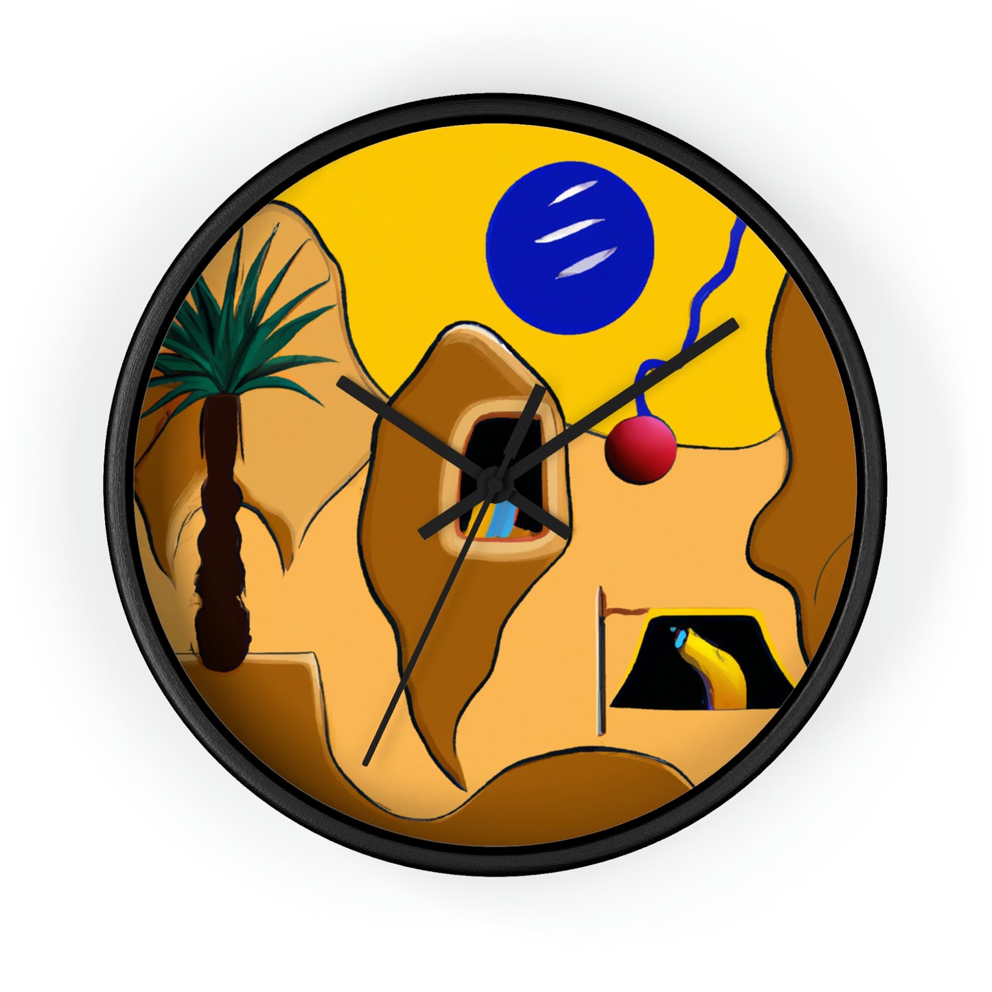 „Desert Mirage: The Forgotten Oasis“ – Die Alien-Wanduhr