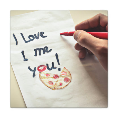 "A Pizza-Loving Love Letter" - The Alien Canva