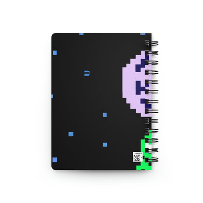 "Testigo solitario del cielo nocturno" - The Alien Spiral Bound Journal Pixel Art