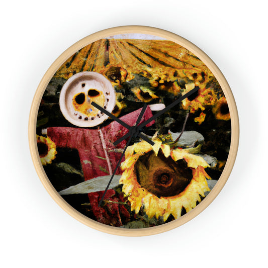 "Lone Sentry of the Sunflower Field" - The Alien Wall Clock