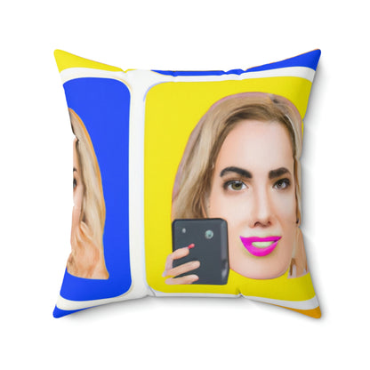 "Emoji-zing a Celebrity: A Pop Art Portrait" - The Alien Square Pillow