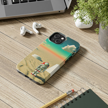 "Un astronauta extraviado: solo en un planeta abandonado" - The Alien Tough Phone Cases