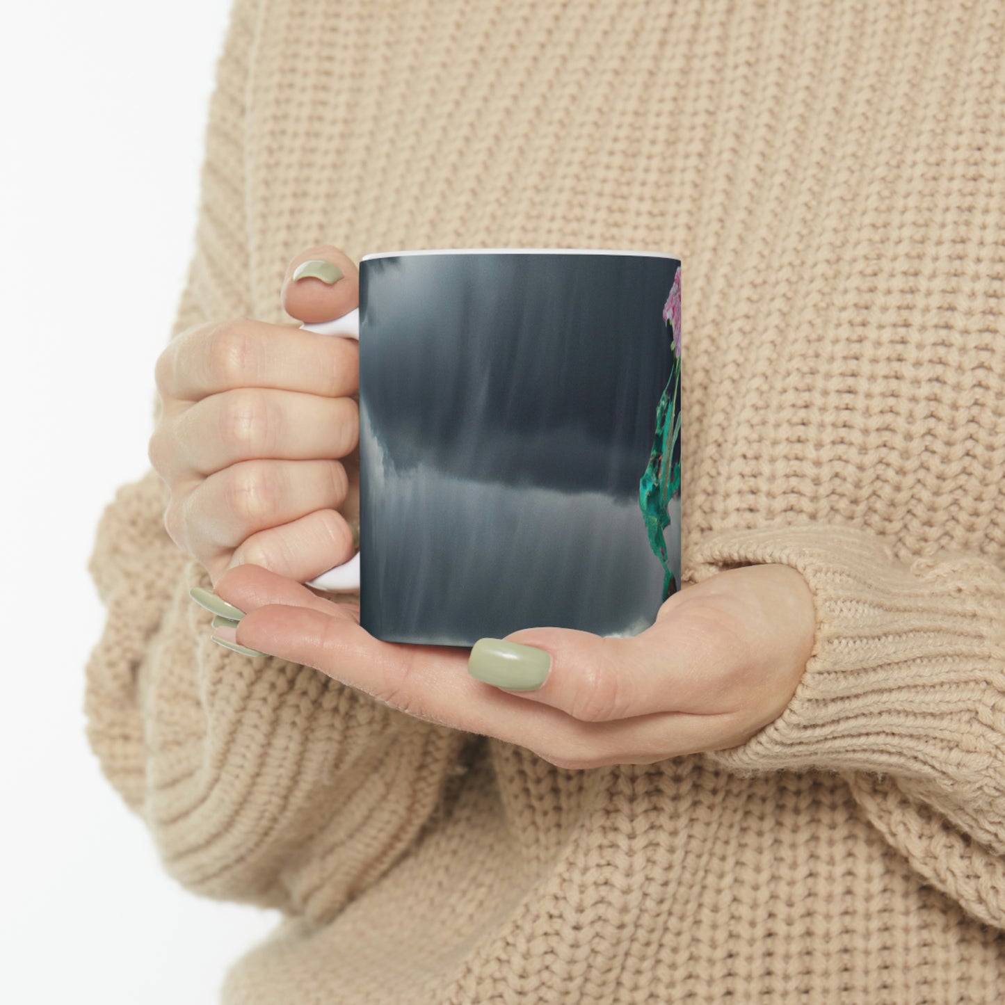 "Aight Against the Storm: The Story of a Lonely Flower" - The Alien Ceramic Mug 11 oz