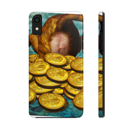 "Feline Fortune in a Foliage of Finances" - Die Alien Tough Phone Cases