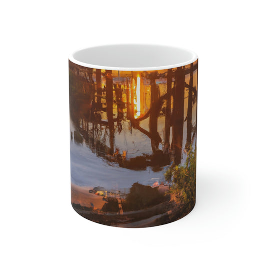 "Amanecer Eterno" - Taza de Cerámica Alienígena 11 oz