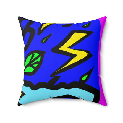 "A Bold Bloom Amidst the Storm" - The Alien Square Pillow