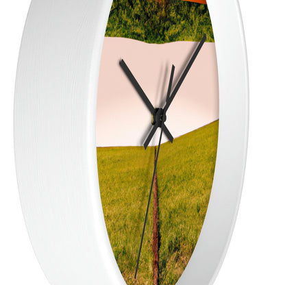 "Golden Horizon at Dusk" - The Alien Wall Clock