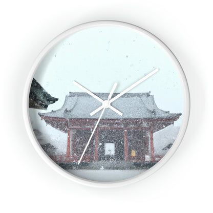 "Lost in the Blizzard: An Adventure in the Ancient Temple" - The Alien Wall Clock