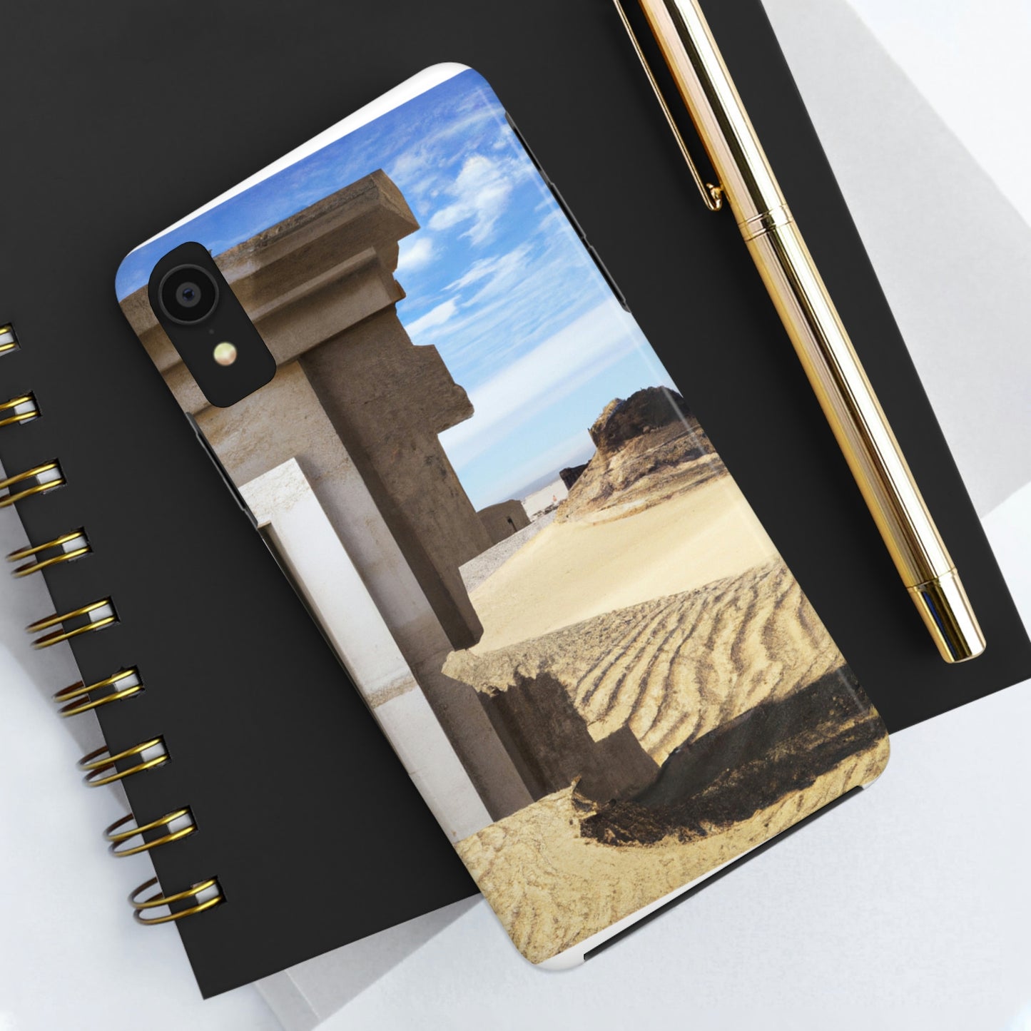 "Lost in the Sands: Discovering the Ancient Temple" - The Alien Tough Phone Cases