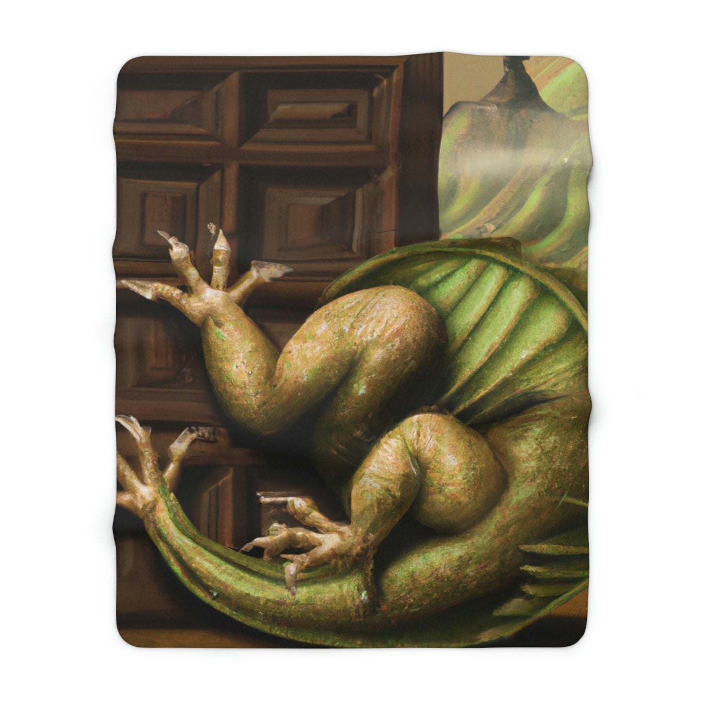 Guardian of the Hidden Door: The Slumbering Dragon - The Alien Sherpa Fleece Blanket