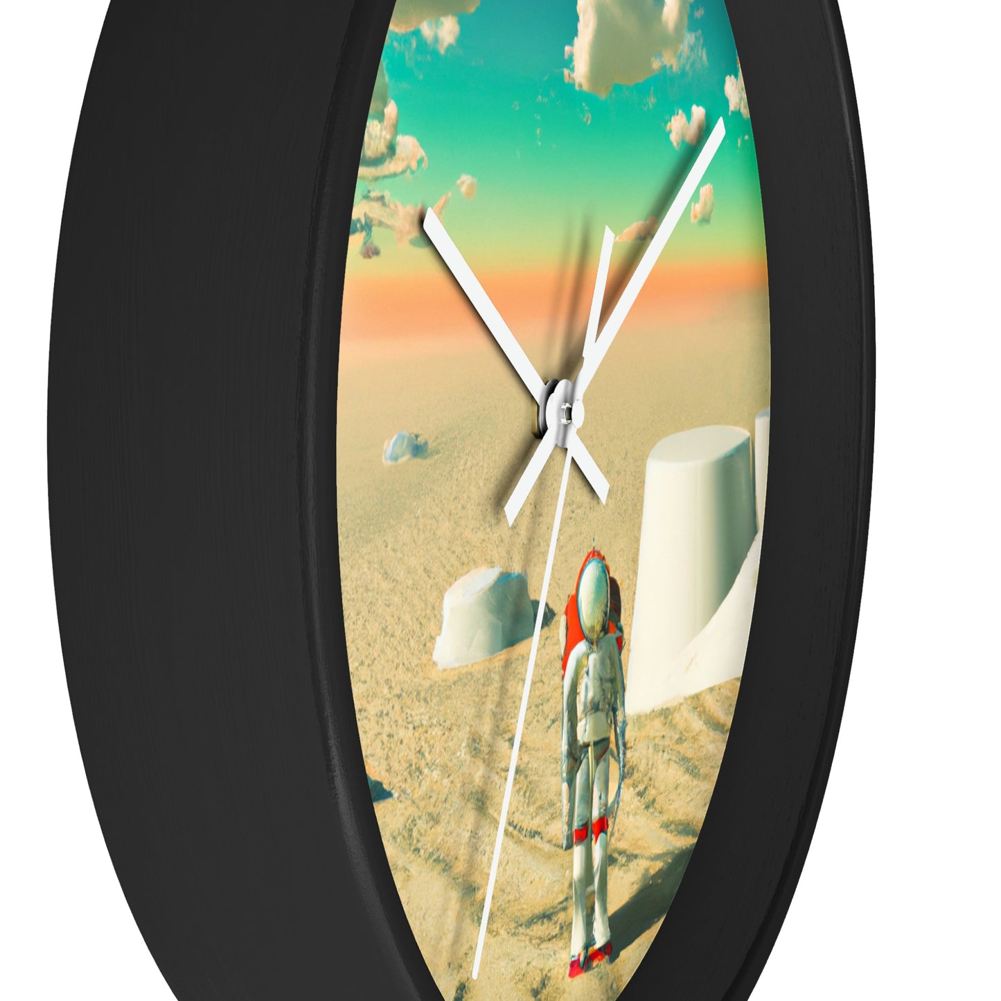 "A Strayed Astronaut: Alone on a Forlorn Planet" - The Alien Wall Clock