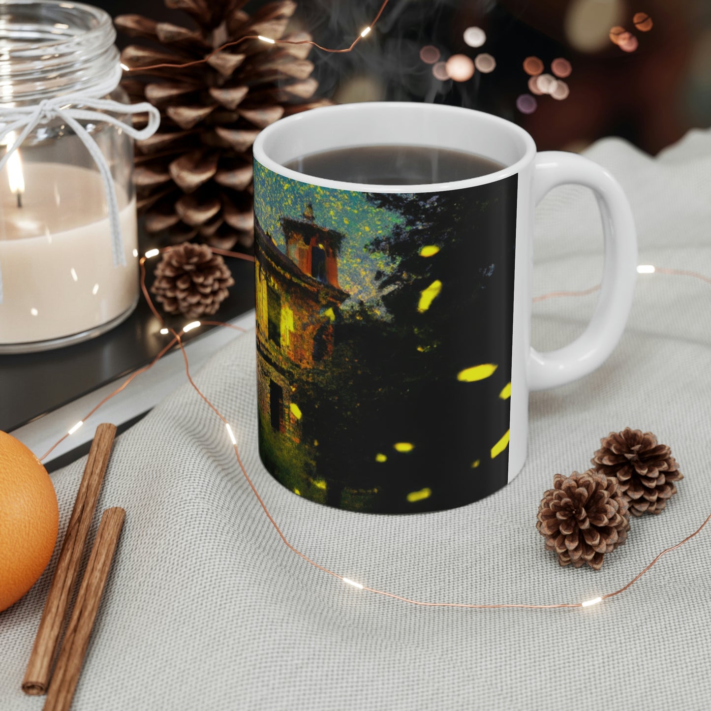 "A Shining Embrace of Fireflies" - The Alien Ceramic Mug 11 oz