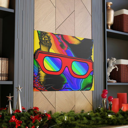 "Coole Katze mit Sonnenbrille" - The Alien Canva