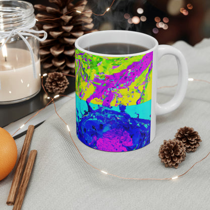 "A Rainbow of Feathered Friends" - Taza de cerámica The Alien 11 oz