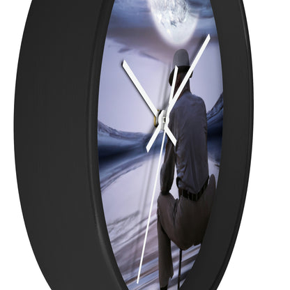 Moonlight Reflections on a Quiet Lake - The Alien Wall Clock