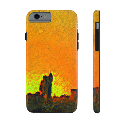 "Erleuchtet von der untergehenden Sonne: Enthüllung einer verborgenen Stadt" - The Alien Tough Phone Cases