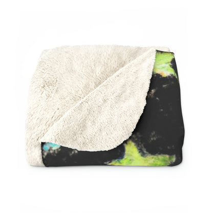 "Cosmic Oasis: A Journey to a Floating City Amid the Sea of Stars" - The Alien Sherpa Fleece Blanket