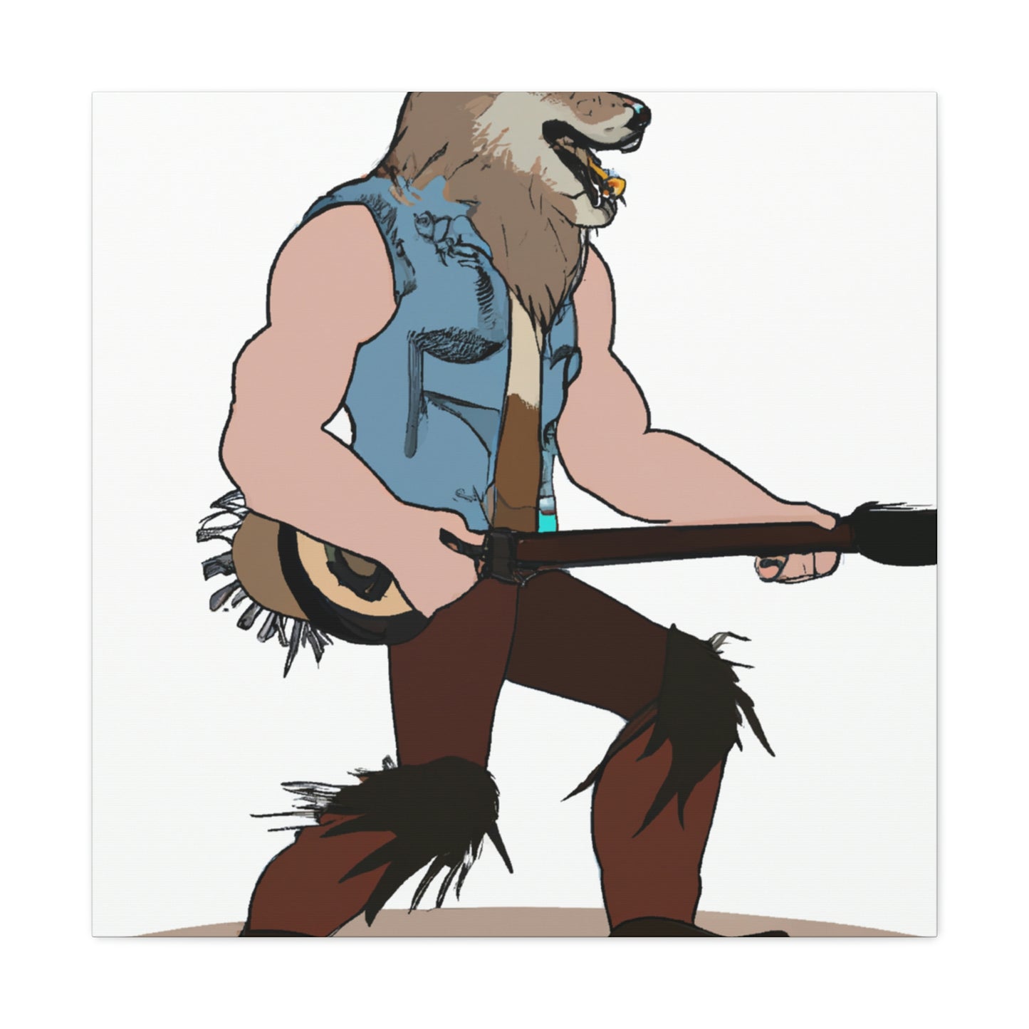 "Howling Highwayman: The Banjo-Playing Werewolf Biker" - The Alien Canva