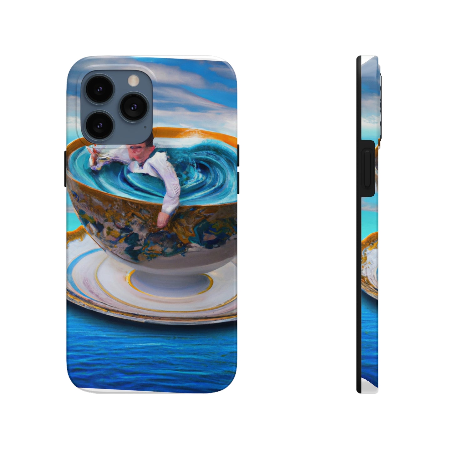 "Adrift in a China Cup: The Story of a Lost Child's Oceanic Adventure" - The Alien Tough Phone Cases