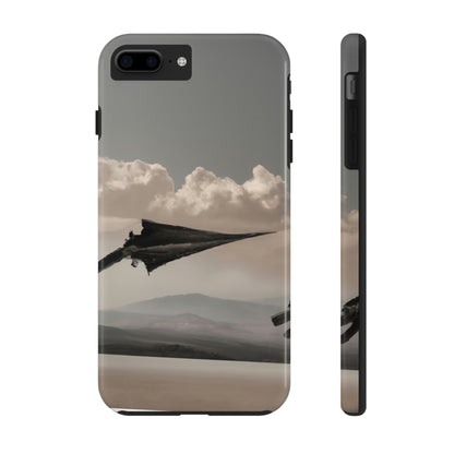 "A Warrior's Last Stand: The Battle Against the Metal Dragon" - Die Alien Tough Phone Cases