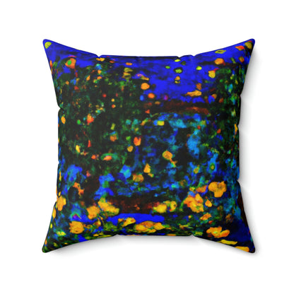 "A Midnight Celebration in Grandma's Garden" - The Alien Square Pillow