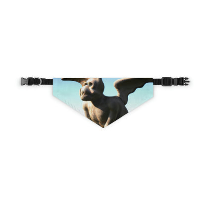 "Alone on the Hilltop: The Tale of a Solitary Gargoyle" - The Alien Pet Bandana Collar