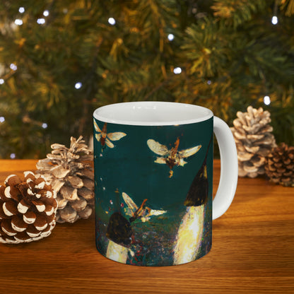 Twinkling Fireflies in the Evening Sky - The Alien Ceramic Mug 11 oz