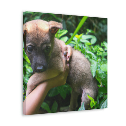 "Lost in the Woods: A Puppy's Rescue" - The Alien Canva