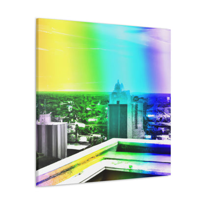 "Urban Splendor: The City Skyline from Above" - Canvas