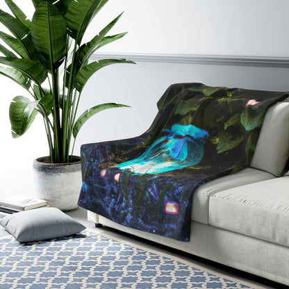 "Luminescence of Forgotten Dreams" - The Alien Sherpa Fleece Blanket