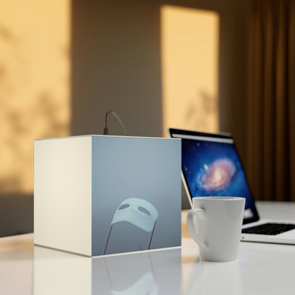 "The Ghostly Mask in the Foggy Sea". - The Alien Light Cube Lamp