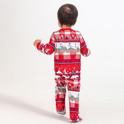 Bedruckter Baby-Jumpsuit mit Rundhalsausschnitt