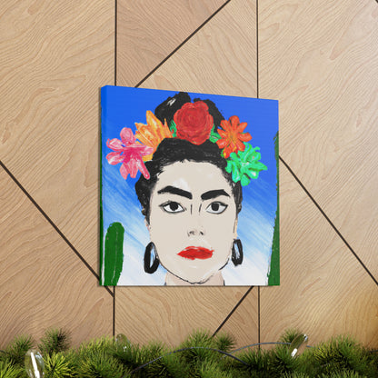 „Feurige Frida: Eine mexikanische Ikone mit farbenfroher Kultur malen“ – The Alien Canva