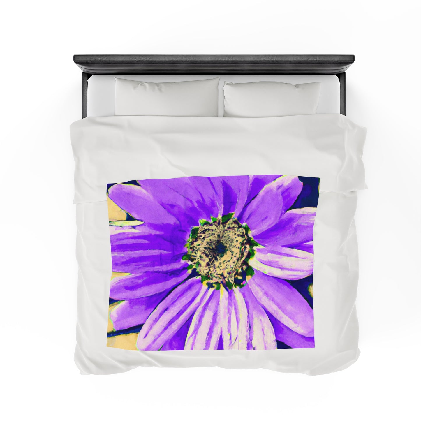 Purple Petals Popping: Create an Eye-Catching Daisy-Rose Fusion - The Alien Velveteen Plush Blanket