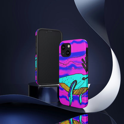 "Glow of the Neon Sea" - The Alien Tough Phone Cases