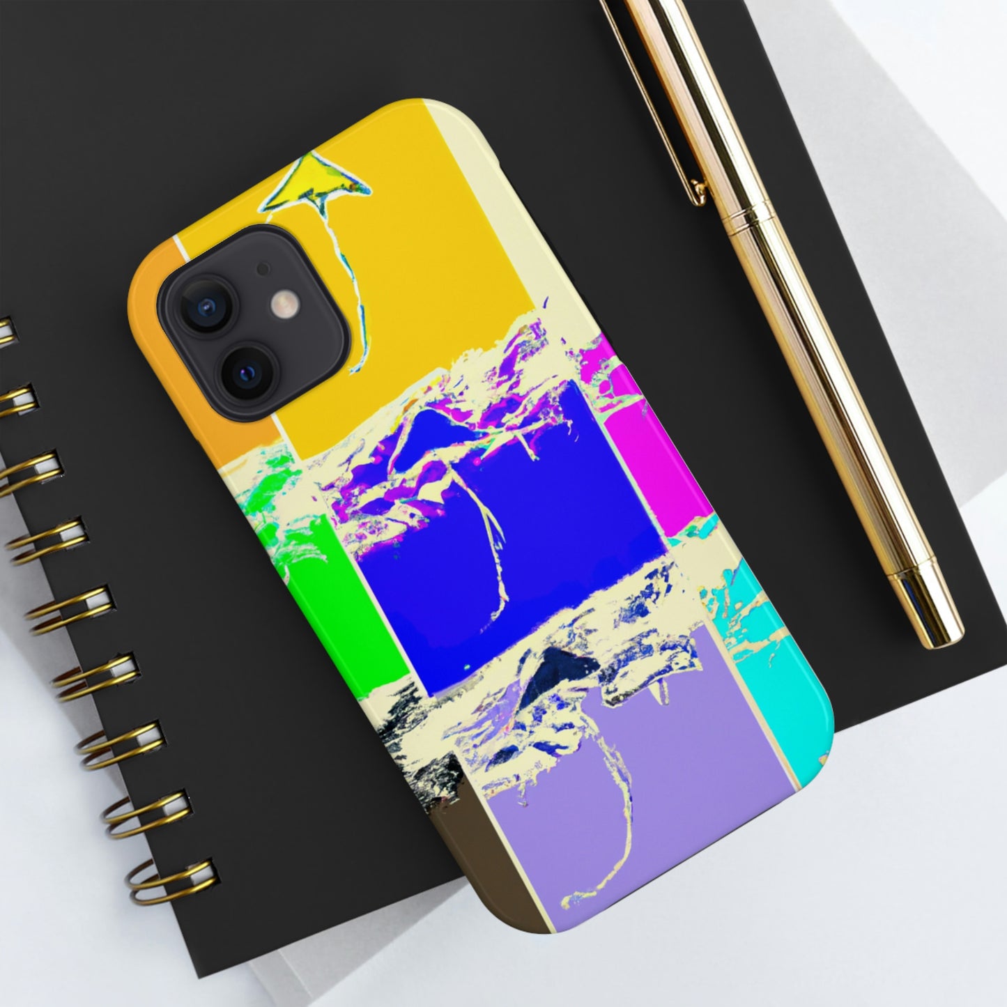 "Kites Aflatter in the Vibrant Sky" - Die Alien Tough Phone Cases