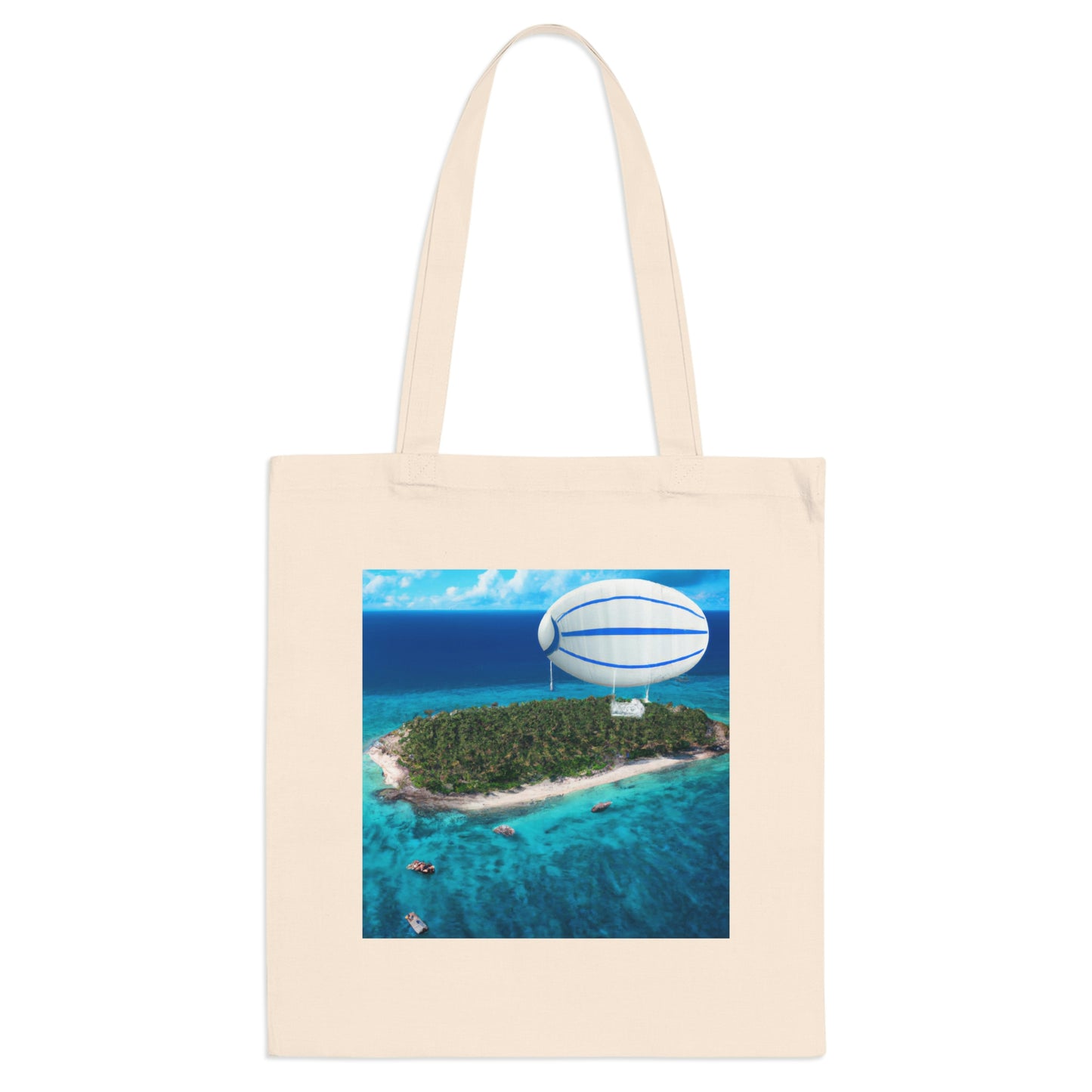 "Exploring Mystery Island by Airship" - The Alien Tote Bag