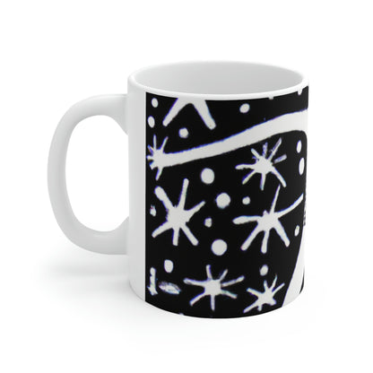 "Dancing Among the Galactic Light" - The Alien Ceramic Mug 11 oz