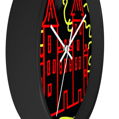 "A Haunted Shadow: The Dark Secrets of the Old Castle on a Gloomy Night" - The Alien Wall Clock