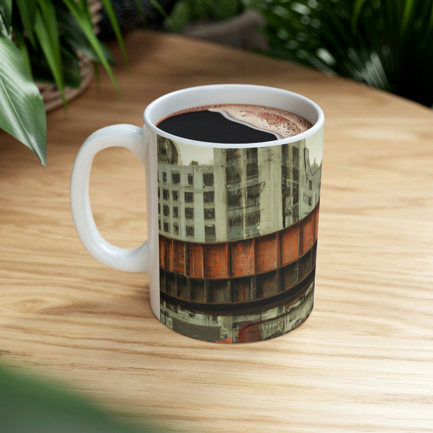 "ChronoTown: Where Time Stands Still" - The Alien Ceramic Mug 11 oz