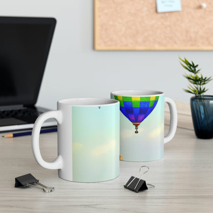 "Finding Stillness in the Sky" - The Alien Ceramic Mug 11 oz