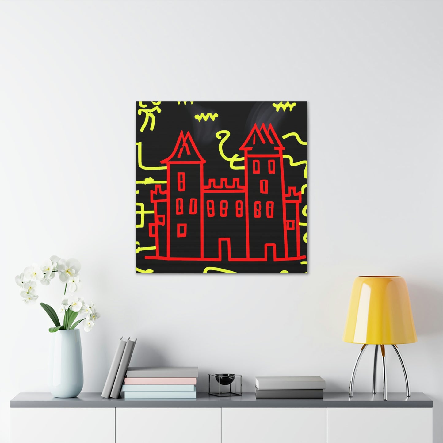 "A Haunted Shadow: The Dark Secrets of the Old Castle on a Gloomy Night" - The Alien Canva