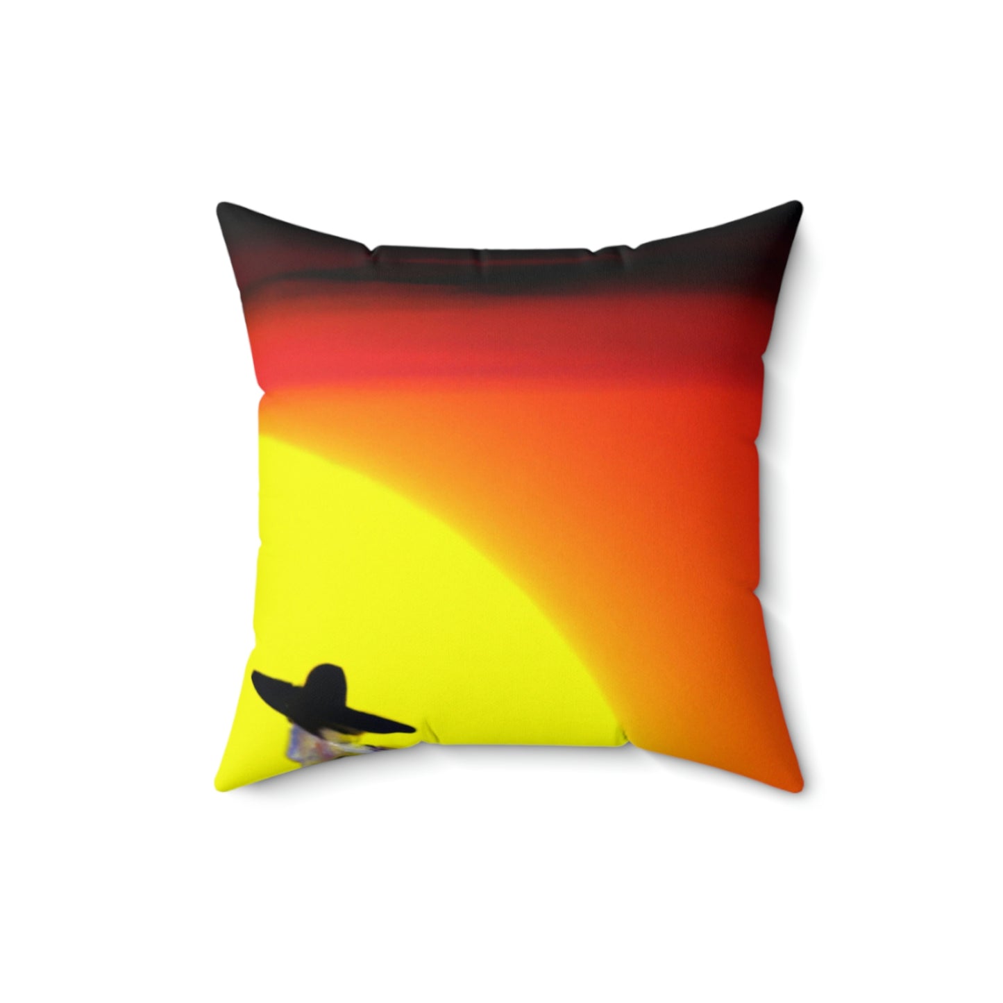 "Last Ride of the Lonely Cowboy" - The Alien Square Pillow