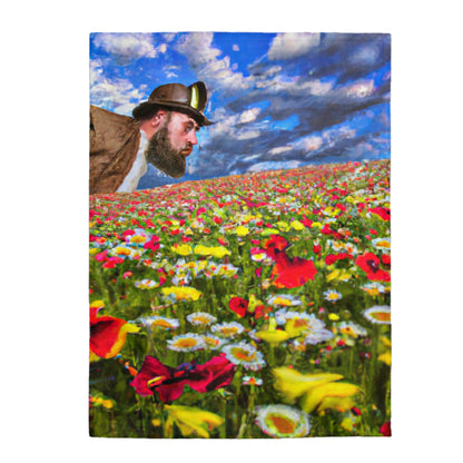 "A Blissful Tour of Floral Splendor" - The Alien Velveteen Plush Blanket