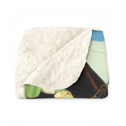 "A Kite Day in the Meadow" - The Alien Sherpa Fleece Blanket