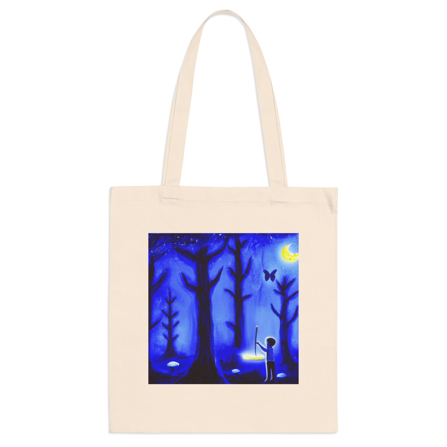 Bolsa de tela "Un viaje por el bosque iluminado por la luna" - El alienígena