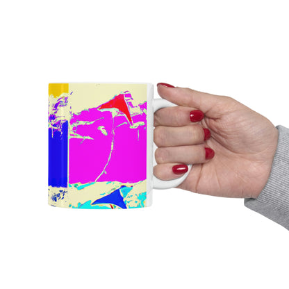 "Kites Aflutter in the Vibrant Sky" - The Alien Ceramic Mug 11 oz